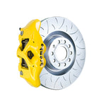 GD Impreza Brembo GT 4-piston front kit, yellow caliper (S family), 326mm type 1 slotted 1-piece disc