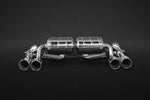 Capristo BMW M2 F87 valved exhaust rear view with polished quad tips