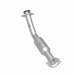 MagnaFlow 24085 hm grade direct-fit catalytic converter, rear three-quarter view of the turntable spin