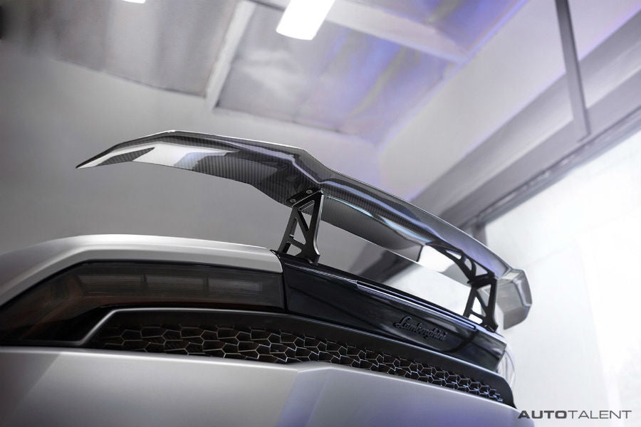 Vorsteiner Aero Wing Blade w/ Aluminum Uprights Carbon Fiber PP 2x2 Glossy LAMBORGHINI HURACAN VERONA EDIZIONE PROGRAM - autotalent