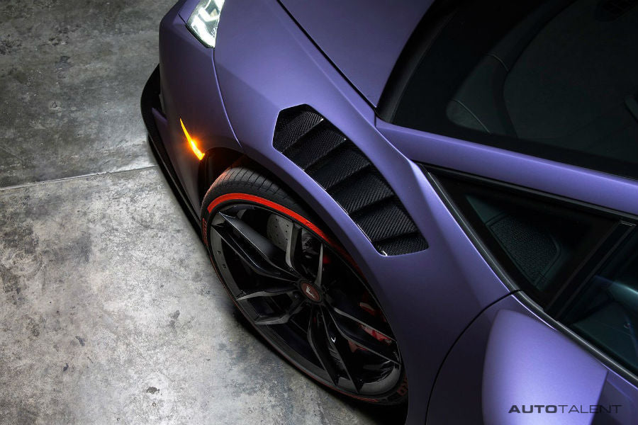 Vorsteiner Aero Front Bumper w/ Front Spoiler Carbon Fiber PP 2x2 Glossy LAMBORGHINI HURACAN NOVARA EDIZIONE PROGRAM - autotalent