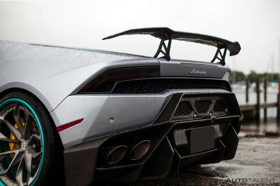 Vorsteiner Aero Rear Bumper w/ Rear Diffuser Carbon Fiber PP 2x2 Glossy LAMBORGHINI HURACAN NOVARA EDIZIONE PROGRAM