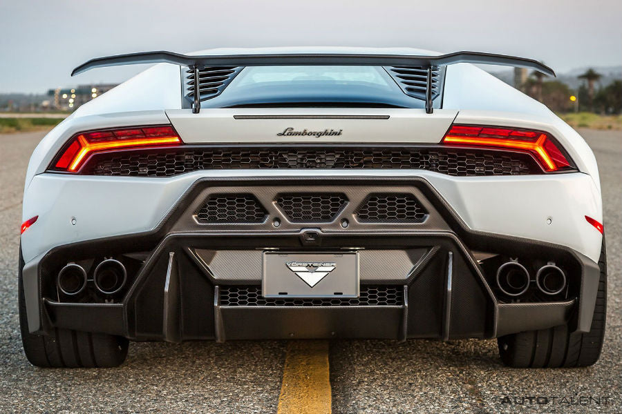 Vorsteiner Aero Rear Bumper w/ Rear Diffuser Carbon Fiber PP 2x2 Glossy LAMBORGHINI HURACAN NOVARA EDIZIONE