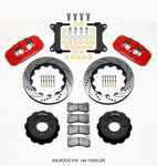 Wilwood AERO6 Front Hat Kit 14.00 Drilled Red 63-87 C10 w/ Wilwood Pro Spindles