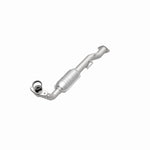 MagnaFlow 23389 hm grade direct-fit catalytic converter, opposite front three-quarter view of the turntable spin