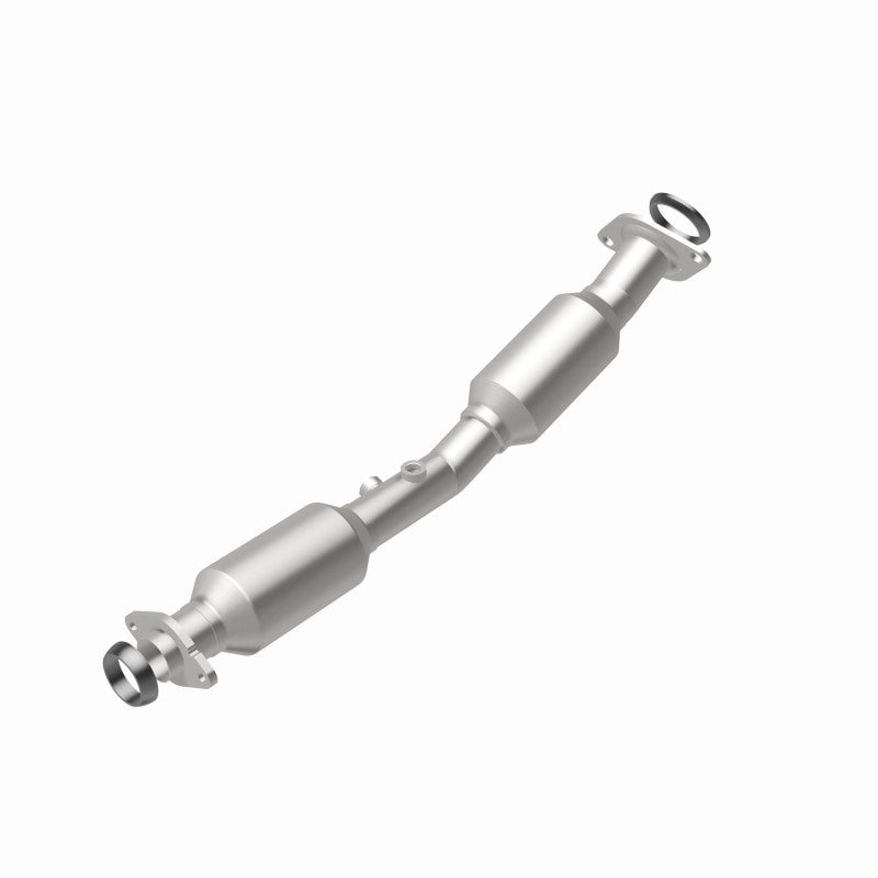 MagnaFlow 52710 oem grade direct-fit catalytic converter, rear view of the turntable spin