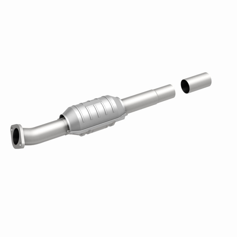 MagnaFlow 23200 hm grade direct-fit catalytic converter, front three-quarter view of the turntable spin