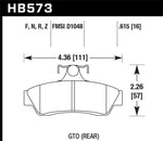 Hawk 04-06 Pontiac GTO HPS 5.0 Rear Brake Pads