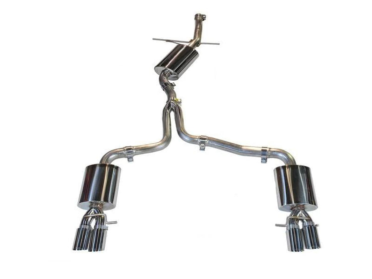AWE Tuning B8 A5 2.0T Touring Edition Exhaust - Quad Outlet, Polished Silver Tips - autotalent