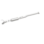 MagnaFlow 17147 cat-back exhaust, front three-quarter view of the turntable spin