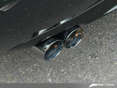 AWE Tuning Audi B7 S4 Track Edition Exhaust - Diamond Black Tips - autotalent