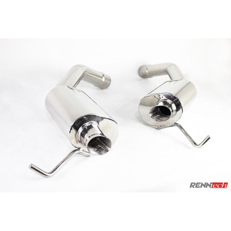 Stainless muffler pair with valves - RennTech R2 Performance Package for the 2013-2020 SL 63 AMG