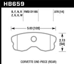 Hawk 06-10 Chevy Corvette (Improved Pad Design) Rear HPS Street Brake Pads