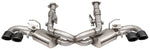 Corsa 20-25 Corvette C8 3in Valved Cat-Back 4.5in Blk Quad Tips Fits Factory Perf Exhaust DeletesAFM