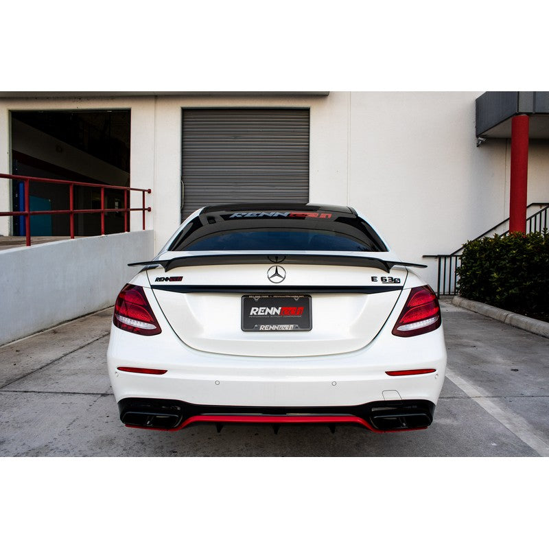 RennTech Aero Carbon Fiber Trunk lid Spoiler For Mercedes-Benz E 63 AMG S - AutoTalent