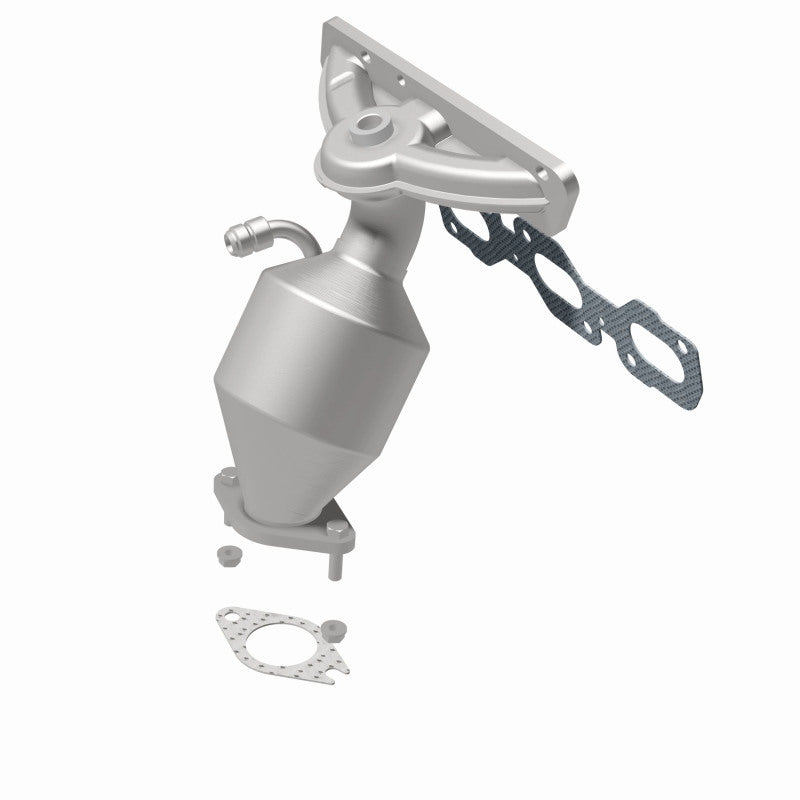 MagnaFlow 452010 carb manifold converter, rear view of the turntable spin
