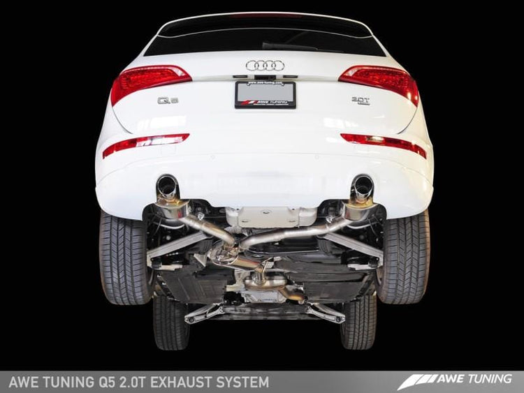 AWE Tuning Q5 2.0T Touring Edition Exhaust - Diamond Black Tips Exhaust Systems AWE Tuning 