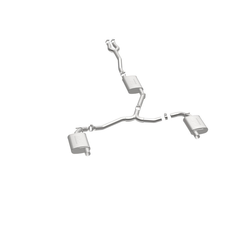 MagnaFlow 19225 street series cat-back exhaust, opposite side view of the turntable spin