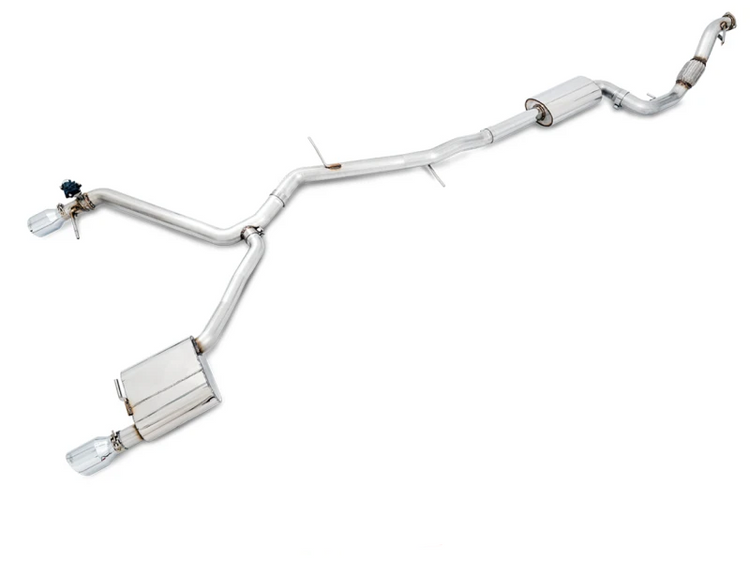 AWE Tuning B9 A5 SwitchPath Exhaust, Dual Outlet - Chrome Silver Tips (includes DP and SwitchPath Remote) - autotalent