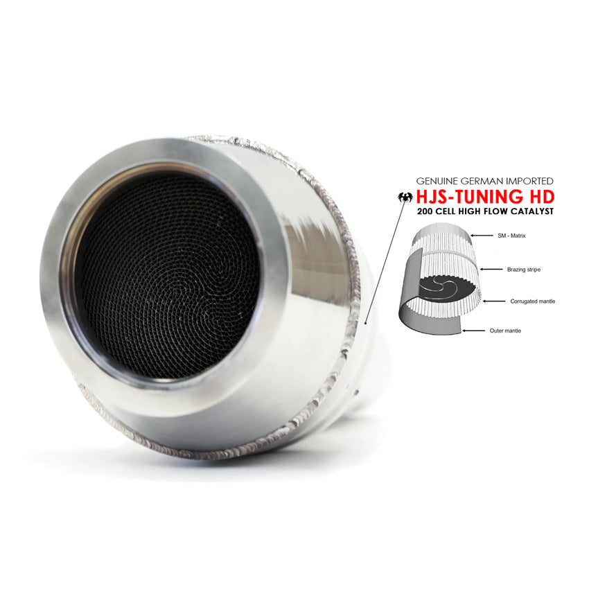 Fabspeed HJS German 200CPSI Sport Catalytic Converter for Porsche 718 Boxster/Cayman 2017-2021