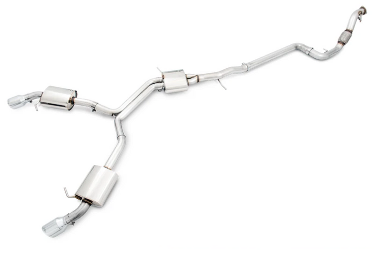 AWE Tuning B9 A5 Touring Edition Exhaust, Dual Outlet - Chrome Silver Tips (includes DP) - autotalent