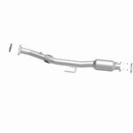MagnaFlow 5571523 carb direct-fit catalytic converter, side view of the turntable spin