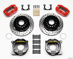 Wilwood Dynapro Dust-Boot P/S Park Brake Kit Drilled Red Big Ford 2.36in Offset