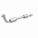 MagnaFlow 5582626 carb direct-fit catalytic converter, front three-quarter view of the turntable spin