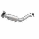 MagnaFlow 49733 oem grade direct-fit catalytic converter, front three-quarter view of the turntable spin