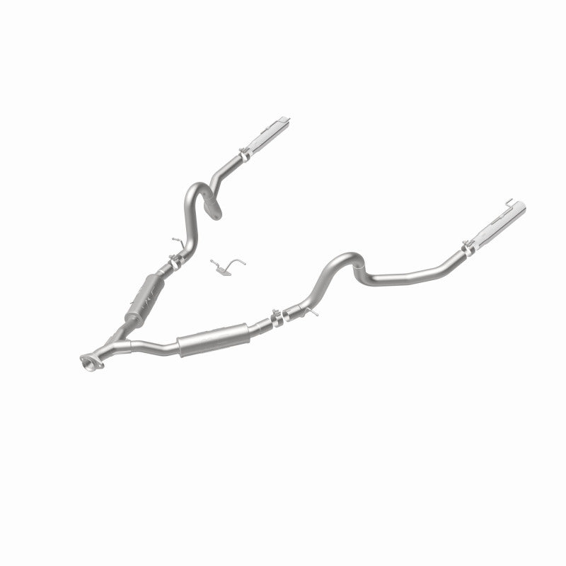 MagnaFlow 15717 street series cat-back exhaust, rear view of the turntable spin