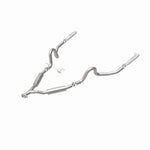 MagnaFlow 15717 street series cat-back exhaust, rear view of the turntable spin