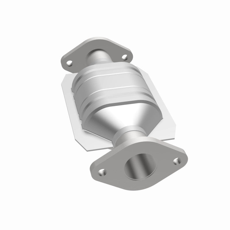 MagnaFlow 457011 carb direct-fit catalytic converter, opposite side view of the turntable spin
