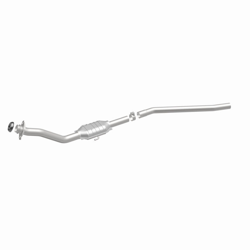 MagnaFlow 3391274 carb direct-fit catalytic converter, front three-quarter view of the turntable spin