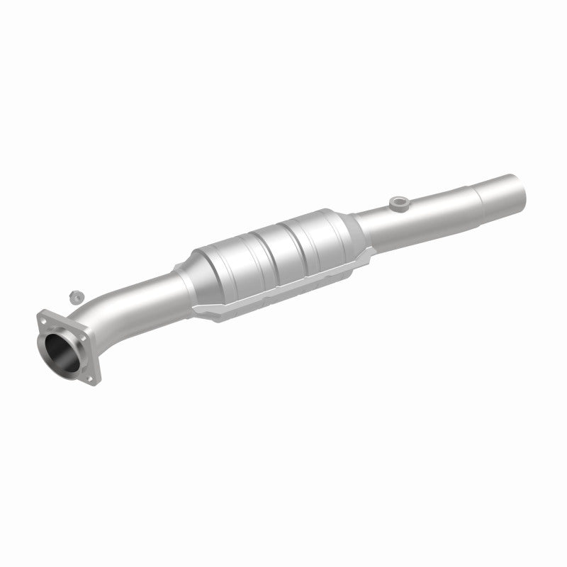 MagnaFlow 51084 oem grade direct-fit catalytic converter, front three-quarter view of the turntable spin