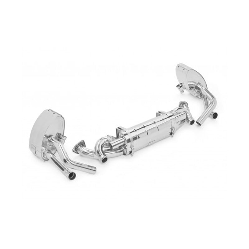 Tubi Style Stainless Steel Side & Central Mufflers Kit W Valve | Porsche 991 Carrera S 2012-2016