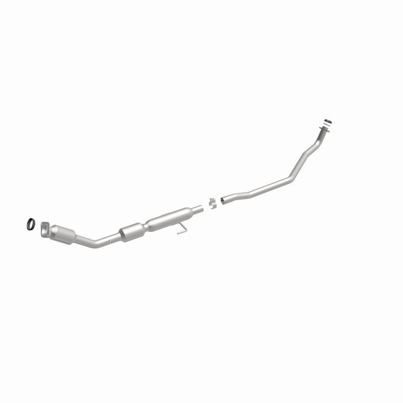 MagnaFlow 52524 oem grade direct-fit catalytic converter, front three-quarter view of the turntable spin