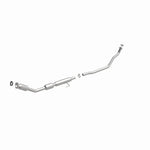 MagnaFlow 52524 oem grade direct-fit catalytic converter, front three-quarter view of the turntable spin