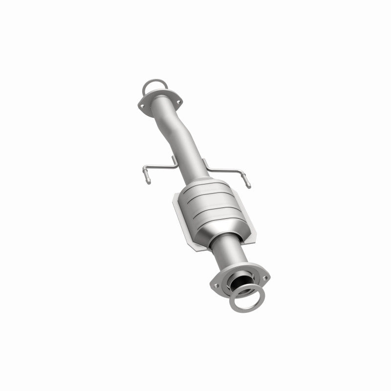 MagnaFlow 447218 carb direct-fit catalytic converter, opposite side view of the turntable spin