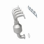 MagnaFlow 52447 oem grade manifold converter, opposite side view of the turntable spin