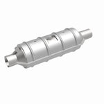 MagnaFlow 55300 epa direct-fit catalytic converter, front three-quarter view of the turntable spin