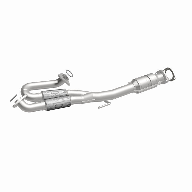 MagnaFlow 52234 oem grade direct-fit catalytic converter, front three-quarter view of the turntable spin