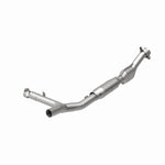 MagnaFlow 447126 carb direct-fit catalytic converter, rear view of the turntable spin
