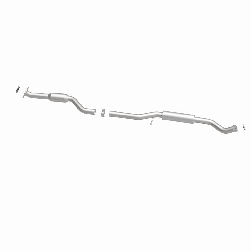 MagnaFlow 52217 oem grade direct-fit catalytic converter, side view of the turntable spin
