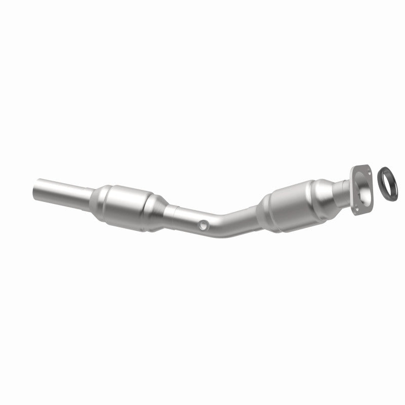 MagnaFlow 49461 oem grade direct-fit catalytic converter, opposite rear three-quarter view of the turntable spin