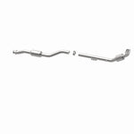 MagnaFlow 24041 hm grade direct-fit catalytic converter, opposite rear three-quarter view of the turntable spin