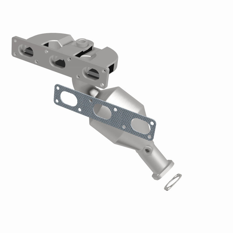 MagnaFlow 50176 hm grade manifold converter, side view of the turntable spin