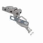 MagnaFlow 50176 hm grade manifold converter, side view of the turntable spin