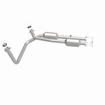MagnaFlow 4451453 carb direct-fit catalytic converter, side view of the turntable spin