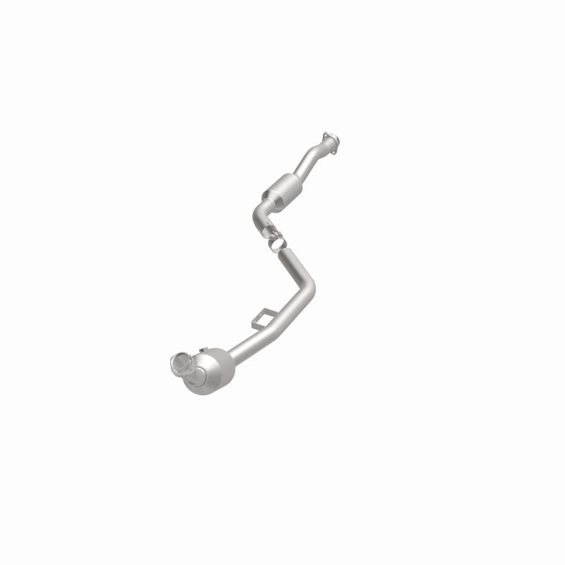 MagnaFlow 5411665 carb direct-fit catalytic converter, opposite front three-quarter view of the turntable spin