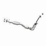 MagnaFlow 49898 oem grade direct-fit catalytic converter, opposite rear three-quarter view of the turntable spin